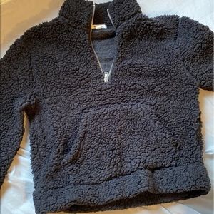 Garage Quarter Zip Fluffy Sweatshirt